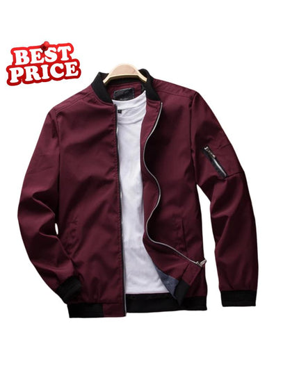 Men’s Slim Fit Bomber Jacket – Lightweight Casual Fashion Outerwear | Spring & Autumn Windbreaker Coat (Sizes up to 6XL)
