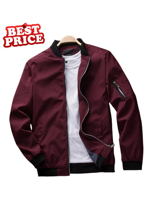 Men’s Slim Fit Bomber Jacket – Lightweight Casual Fashion Outerwear | Spring & Autumn Windbreaker Coat (Sizes up to 6XL)