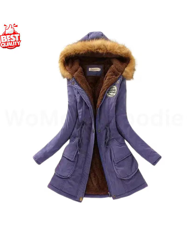 Women’s Cotton Padded Jacket | Autumn Winter Slim Fit | Warm Casual Embroidered Outerwear | Fashionable Thick Short Jacket | Gift for her