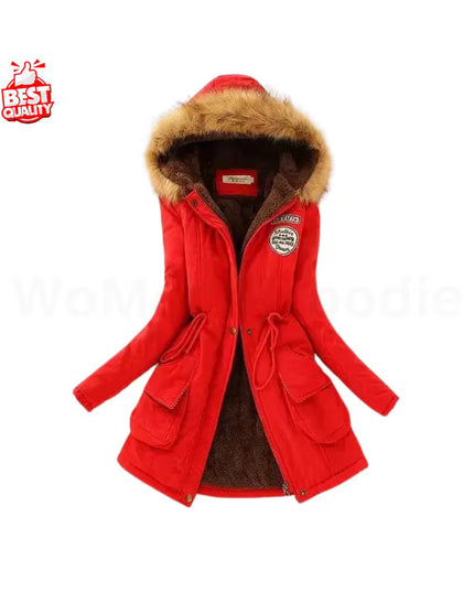 Women’s Cotton Padded Jacket | Autumn Winter Slim Fit | Warm Casual Embroidered Outerwear | Fashionable Thick Short Jacket | Gift for her