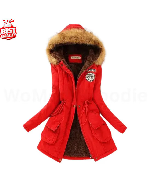 Women’s Cotton Padded Jacket | Autumn Winter Slim Fit | Warm Casual Embroidered Outerwear | Fashionable Thick Short Jacket | Gift for her