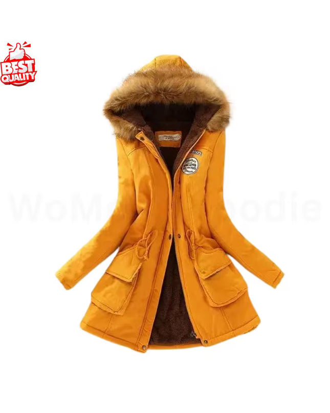 Women’s Cotton Padded Jacket | Autumn Winter Slim Fit | Warm Casual Embroidered Outerwear | Fashionable Thick Short Jacket | Gift for her