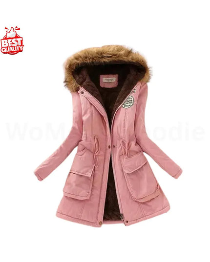 Women’s Cotton Padded Jacket | Autumn Winter Slim Fit | Warm Casual Embroidered Outerwear | Fashionable Thick Short Jacket | Gift for her