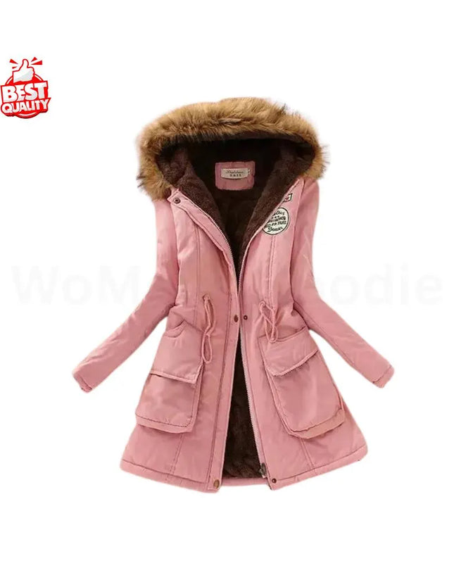 Women’s Cotton Padded Jacket | Autumn Winter Slim Fit | Warm Casual Embroidered Outerwear | Fashionable Thick Short Jacket | Gift for her