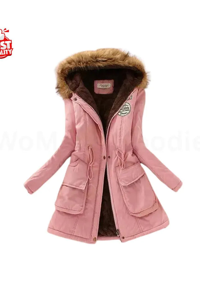 Women’s Cotton Padded Jacket | Autumn Winter Slim Fit | Warm Casual Embroidered Outerwear | Fashionable Thick Short Jacket | Gift for her
