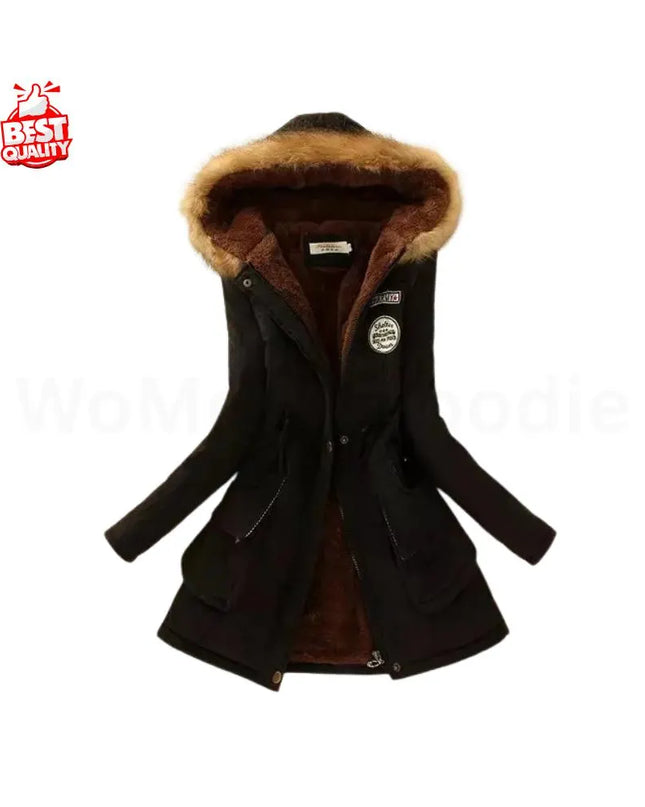 Women’s Cotton Padded Jacket | Autumn Winter Slim Fit | Warm Casual Embroidered Outerwear | Fashionable Thick Short Jacket | Gift for her