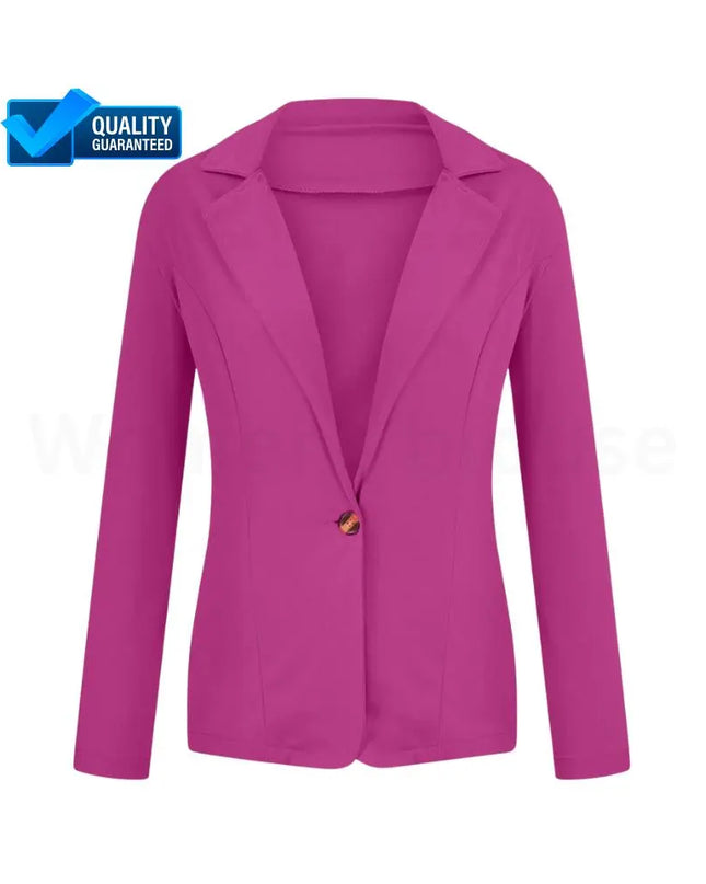 Women's Blazer 2024 – Formal Office Work Set Pocket Jacket Coat | Loose-Fit Women's Wear