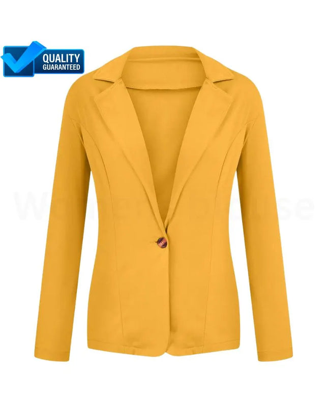 Women's Blazer 2024 – Formal Office Work Set Pocket Jacket Coat | Loose-Fit Women's Wear