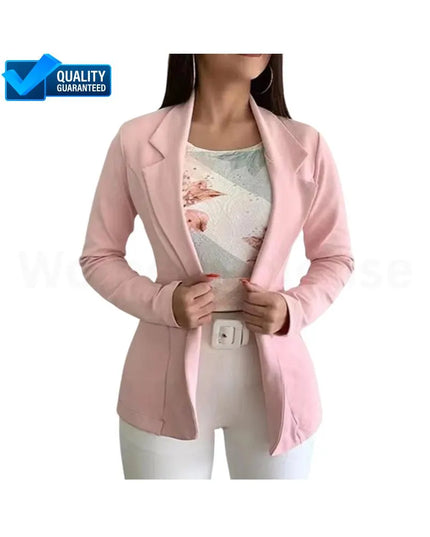 Women's Blazer 2024 – Formal Office Work Set Pocket Jacket Coat | Loose-Fit Women's Wear