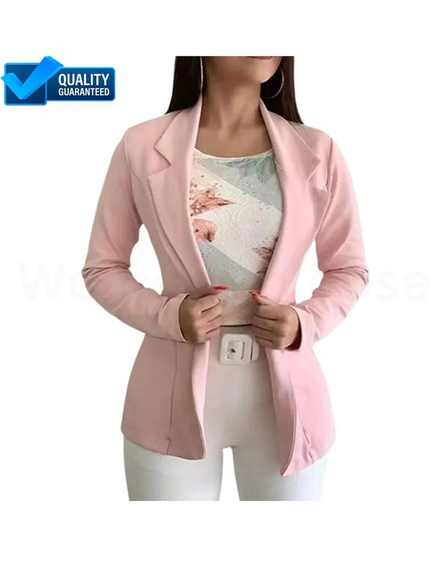 Women's Blazer 2024 – Formal Office Work Set Pocket Jacket Coat | Loose-Fit Women's Wear