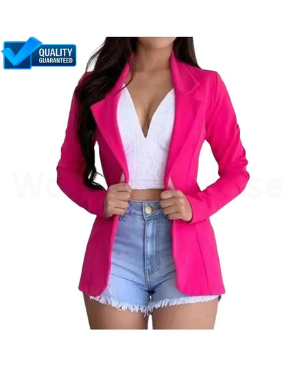 Women's Blazer 2024 – Formal Office Work Set Pocket Jacket Coat | Loose-Fit Women's Wear