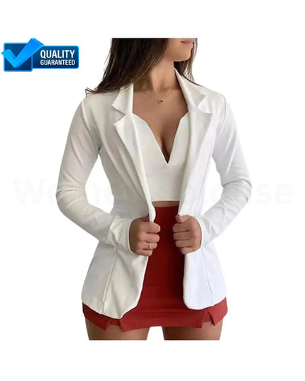 Women's Blazer 2024 – Formal Office Work Set Pocket Jacket Coat | Loose-Fit Women's Wear