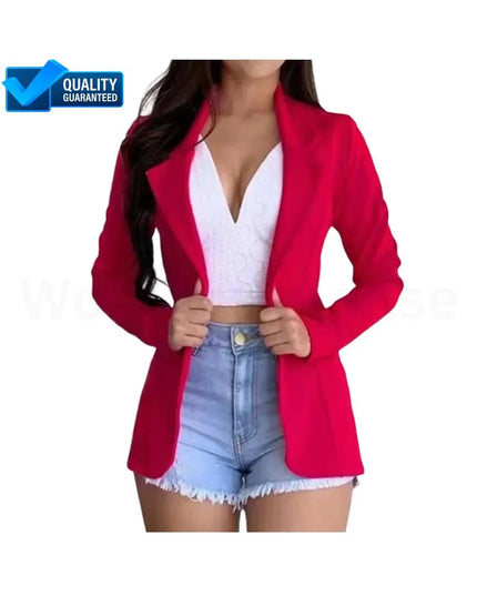 Women's Blazer 2024 – Formal Office Work Set Pocket Jacket Coat | Loose-Fit Women's Wear