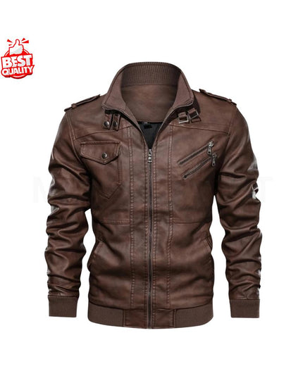 New Men's Leather Jackets Autumn Casual Motorcycle PU Jacket Biker Leather Coats Brand Clothing EU Size