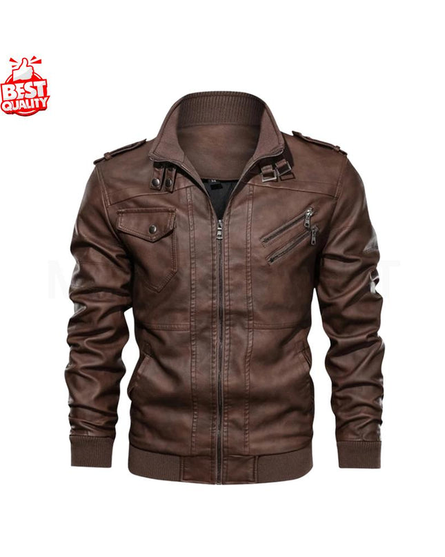 New Men's Leather Jackets Autumn Casual Motorcycle PU Jacket Biker Leather Coats Brand Clothing EU Size