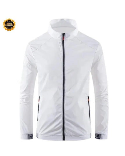 Men Women Unisex Stand Collar Sun Protection Shirt Summer Outdoor UV Proof Jacket Couple Lightweight Air Conditioning Coat