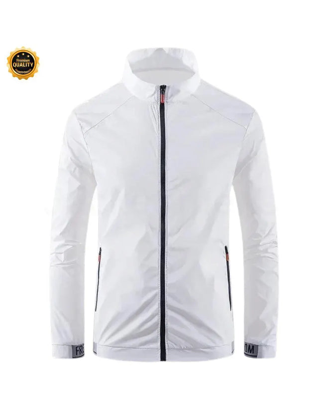 Men Women Unisex Stand Collar Sun Protection Shirt Summer Outdoor UV Proof Jacket Couple Lightweight Air Conditioning Coat