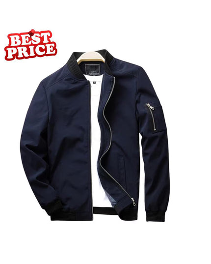 Men’s Slim Fit Bomber Jacket – Lightweight Casual Fashion Outerwear | Spring & Autumn Windbreaker Coat (Sizes up to 6XL)