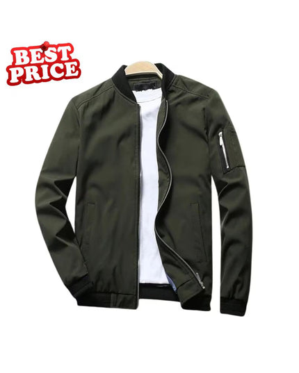 Men’s Slim Fit Bomber Jacket – Lightweight Casual Fashion Outerwear | Spring & Autumn Windbreaker Coat (Sizes up to 6XL)